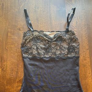 Elegant Black Lace Chemise